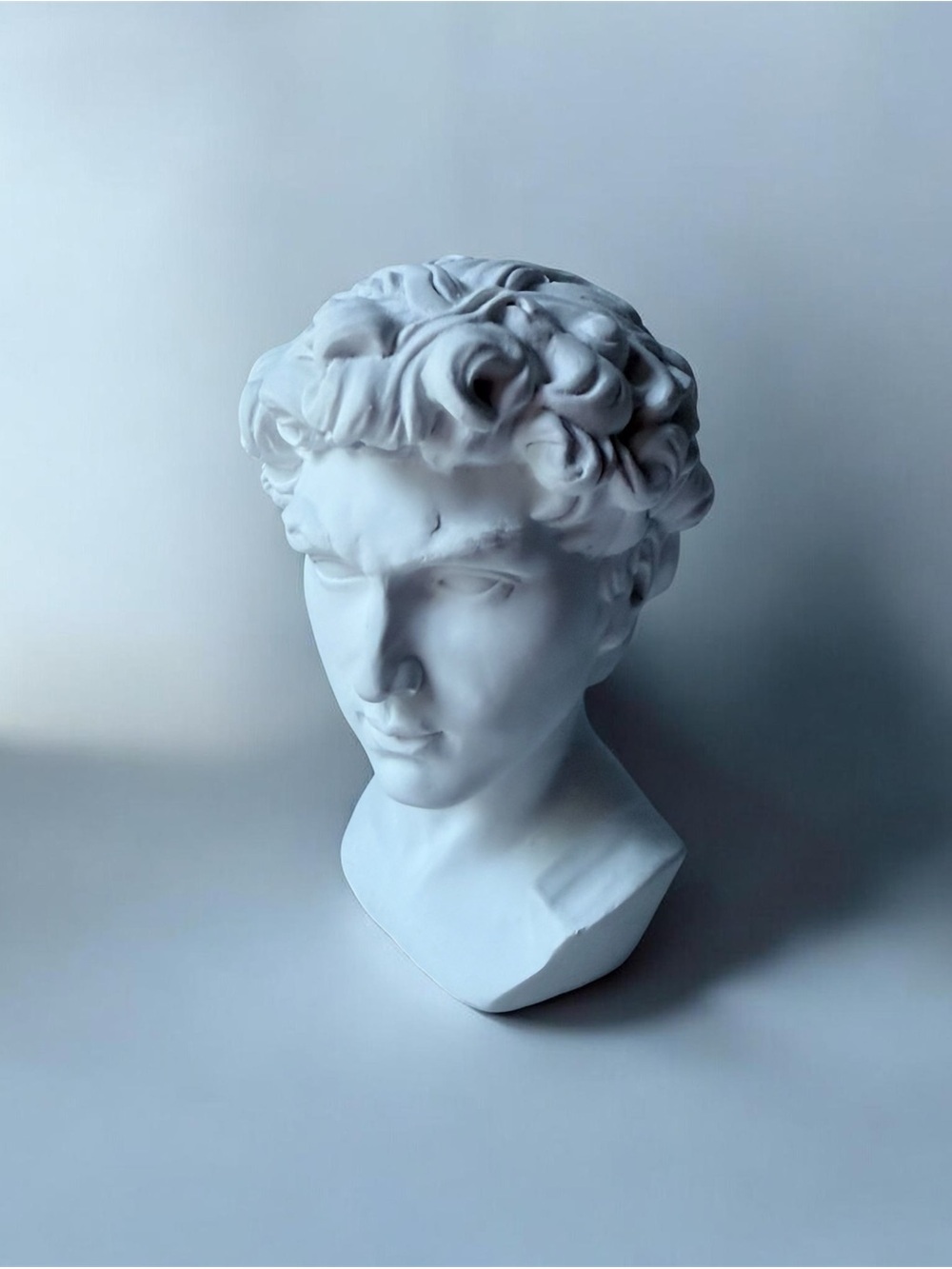David Classical Marble David head Bust Sculpture - Picture 3 of 12